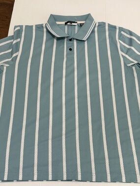 Ted Baker Kimbell Cotton Striped Polo Shirt Size 4